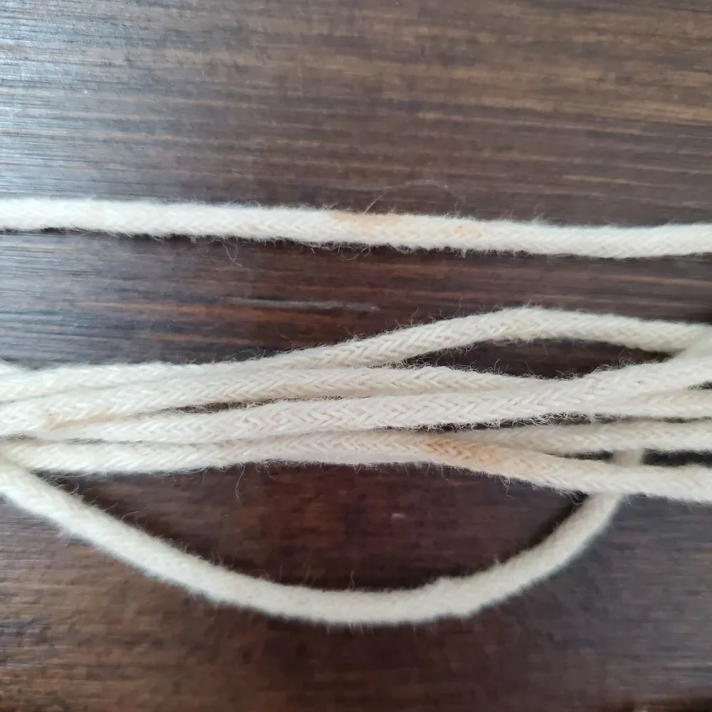 Vintage Macrame Belt Cream Cotton Ties Beads Fringe 30-32